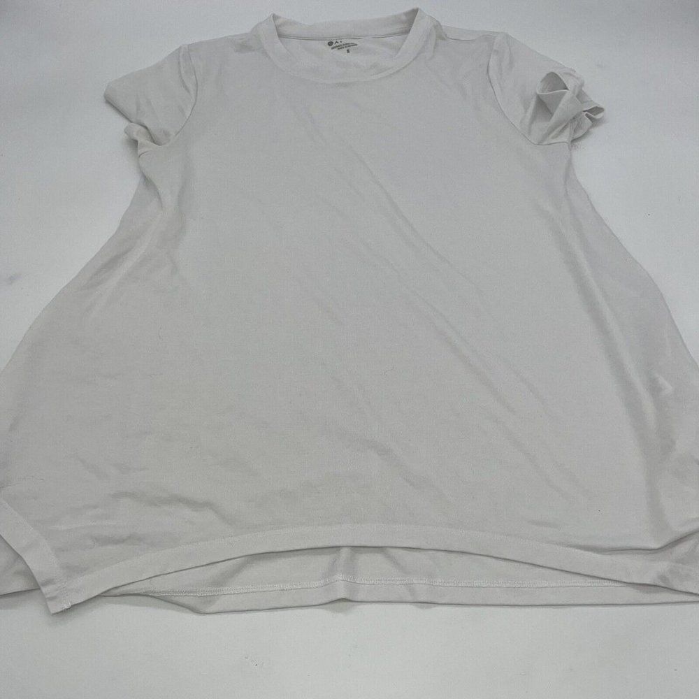 Athleta white high lo shirt size small